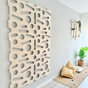 Kids climbing wall panels, Wooden climbing holds for kids, Indoor climbing wall, Toddler climbing wall equipment, Playroom climbing wall