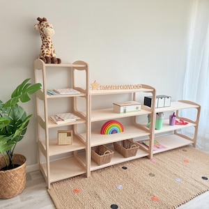 Open Montessori Shelf Set  Kids Furniture  Toy Shelf  Storage Organization  Montessori Furniture  Nursery Bookshelf  Playroom Furniture