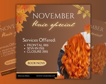 November Books Open | Braid Flyer | Diy Fall Hair Lash Makeup Nail Appointments Available Flyer | Thanksgiving Flyer | November Flyers