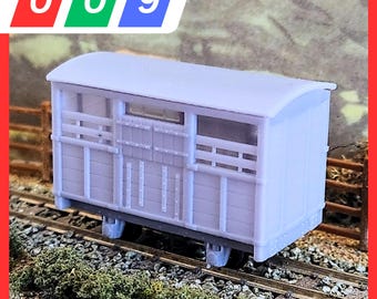 Furgón ganadero 009 (paquete doble) - Vía estrecha 009, kit impreso en 3D