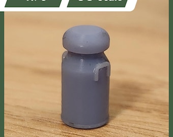 Bidones de leche (paquete de 12) - Escala OO 1:76 - Paisaje junto a la línea - Kit impreso en resina 3D, sin pintar.