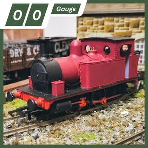 Kit de locomotora "Jazzer" con depósito lateral OO Hunslet - Compatible con chasis Electrotren 0-6-0 - Escala 00, kit impreso en 3D