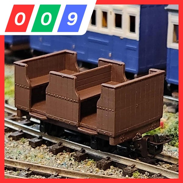 009 Standard Quarryman's Coach (Double Pack) - 009 Narrow Gauge, 3D Printed Kit