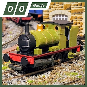 OO Saddle Tank 'Green Catapillar' Locomotive - Fits Hornby or Dapol Pug Chassis - 00 Gauge, 3D Printed Kit