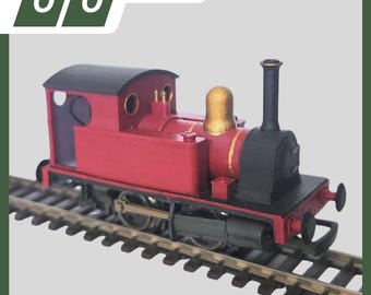 Locomotora Muntjac con tanque lateral OO - Compatible con chasis Hornby o Dapol Pug - Escala 00, kit impreso en 3D