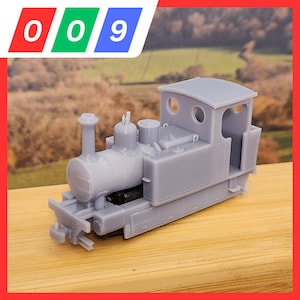 009 WD Hunslet Steam Tram - Fits Kato 11-109 Chassis - 009 Narrow Gauge, 3D Printed Kit