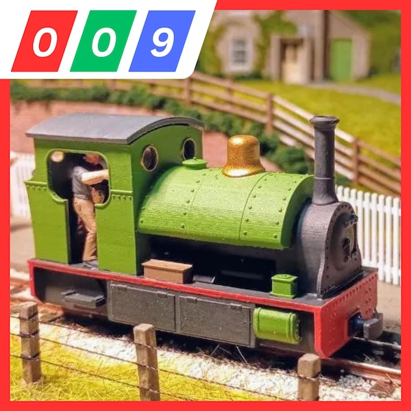 009 Peckett Style Steam Tram B - Fits Kato 11-109 Chassis - 009 Narrow Gauge, 3D Printed Kit