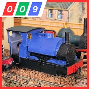 009 Large Falcon Tramway Locomotive - Fits Kato 11-109 Chassis - 009 Narrow Gauge, 3D Printed Kit