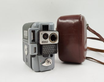 Eumig Servomatic Camera Film 8 mm + Etui Cuir + Vintage Années 60 Autriche