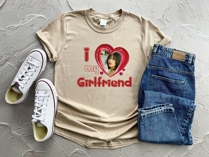 I Love My Girlfriend Shirt Custom Photo Love Shirt - Etsy Australia