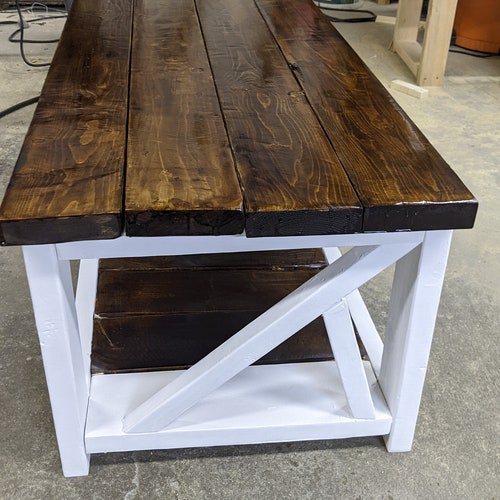 Farmhouse Style Coffee Table DIY Build Plans PDF Instant Etsy