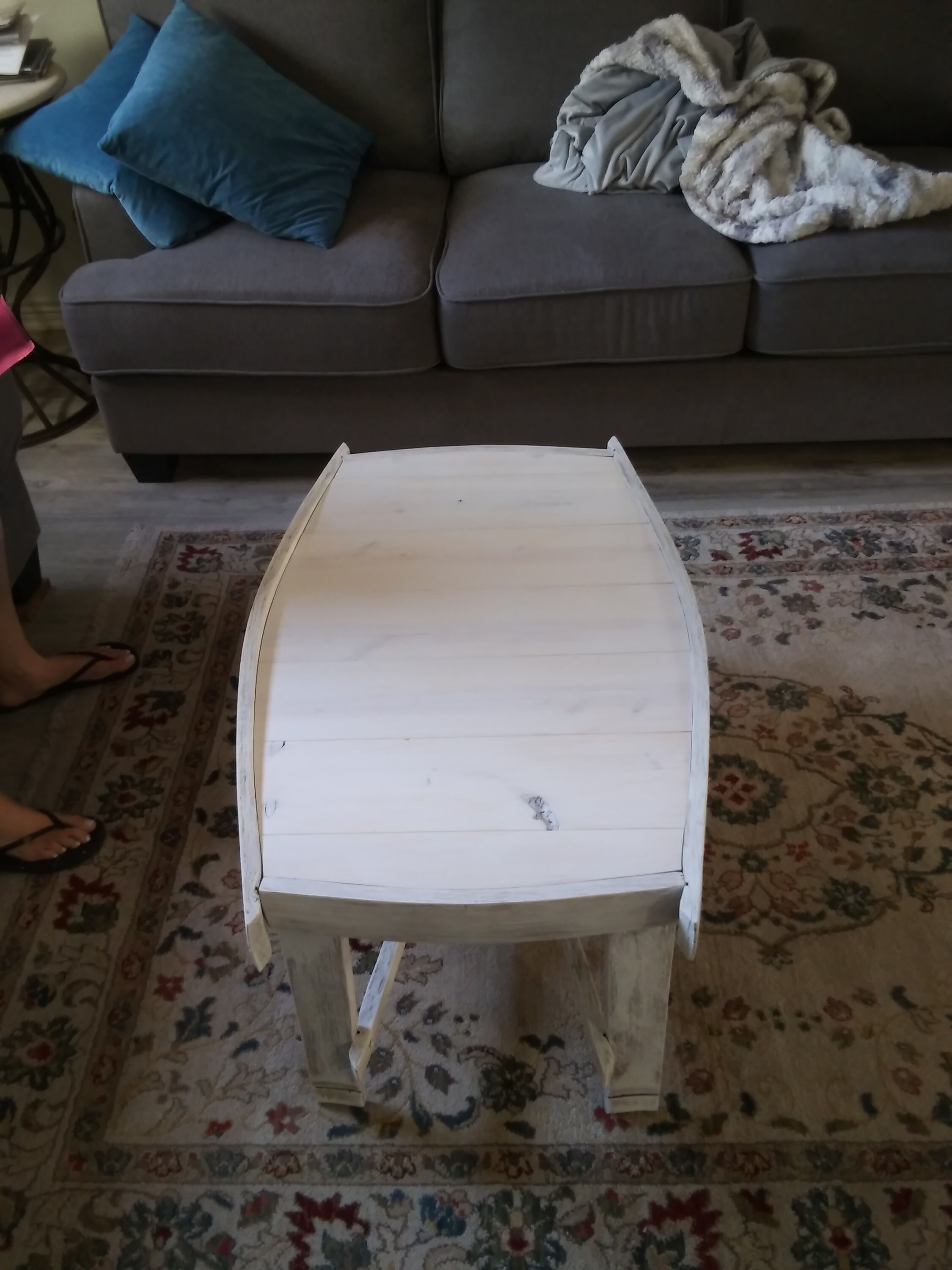 Wine Barrel Stave Coffee Table With Drawer Etsy