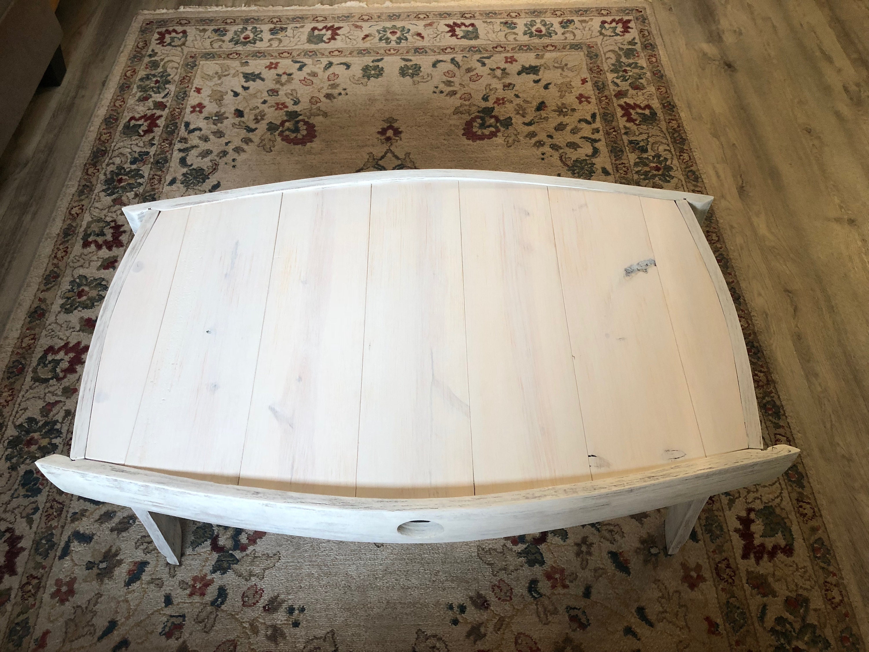 Wine Barrel Stave Coffee Table With Drawer Etsy