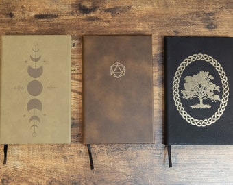 Custom Engraved Leather Journal: Campaign Notes, Sketching