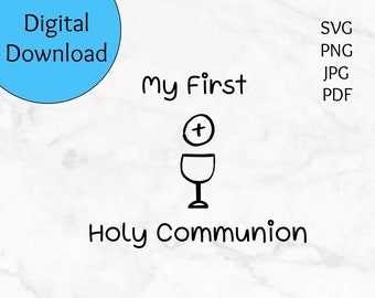 Primera Comunión SVG: Cáliz y Hostia (Descarga digital)