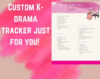 KDrama Tracker: Episode Journal, Kpop Fan Gift (Canva Template), Digital Download, Digital Tracker