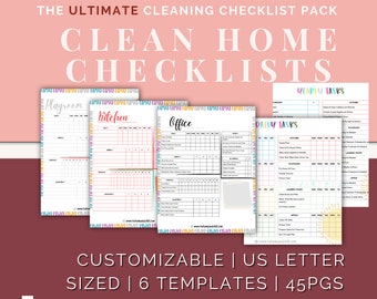 Cleaning Schedule Checklist | ADHD-Friendly Family Chore Chart (Digital Download)