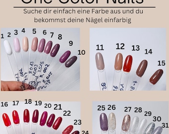 Eine Farbe Nägel | 10 Press On Nails | Gel Nägel | Press On Nails