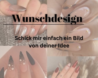 Wunschdesign | 10 Press On Nails | Gel Nägel | Press On Nails |