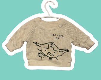 Star Wars-trui Baby Yoda | Wafelgebreid babygat | 3 maanden | Geliefd