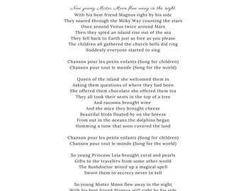 Song for the Children Printable Wall Decor for Nursery or Playroom