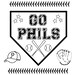 Go Phils! Phillies Kids Printable Coloring Page - Etsy