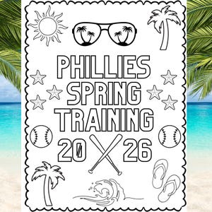 Phillies Spring Training Kids Printable Coloring Page