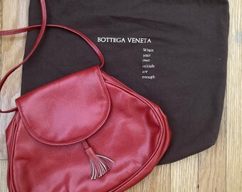 Vintage 90s Bottega Veneta Black Leather Small Crossbody Bag