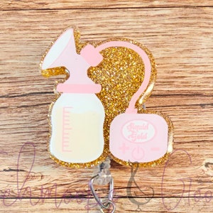 Breast Pump Badge Reel, Lactation Consultant Badge Reel, Labor & Delivery Badge Reel, Gift for L and D Nurse, Interchangeable Badge Reels