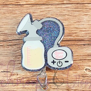 Breast Pump Badge Reel, Lactation Consultant Badge Reel, Labor & Delivery Badge Reel, Gift for L and D Nurse, Interchangeable Badge Reels