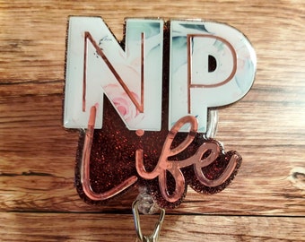 NP Life Badge Reel, Nurse Practitioner Badge Reel, Nurse Gifts, Healthcare IDs