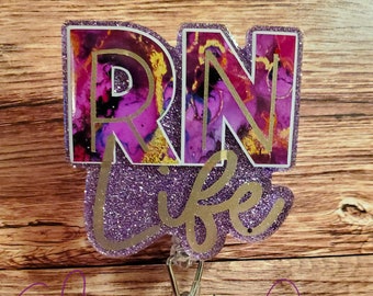 RN Life Badge Reel, Registered Nurse Badge Reel, RN Badge Reel, Healthcare IDs