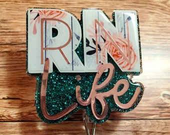 RN Life Badge Reel, Registered Nurse Badge Reel, RN Badge Reel, Healthcare IDs