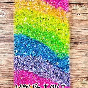 Rainbow Glitter Badge Buddy, Vertical Badge Buddy, Nurse Badge Buddy, Gift for Nurses, Hospital Gift, Custom Badge Buddy