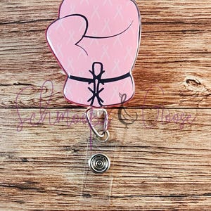 Fight Breast Cancer Reel, Breast Cancer Awareness Badge Reel, Nurse Badge Reel, Interchangeable Topper