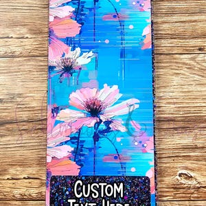 Flowery Badge Buddy, Custom Title Badge Buddy, Extended Vertical Badge Buddy