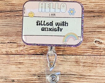 Hallo, ik ben gevuld met angst-badgereel, badgehaspel sarcastisch, verpleegkundige badgehaspel, badgehaspel leraar, badgehaspel kantoor, verwisselbaar