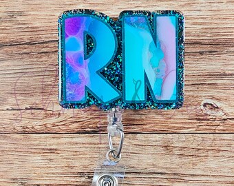 RN Badge Reel, Registered Nurse Badge, RN Stethoscope Badge, Gift for RNs, Gift for Nurse, Medical Badge Reel, Interchangeable Badge Reel