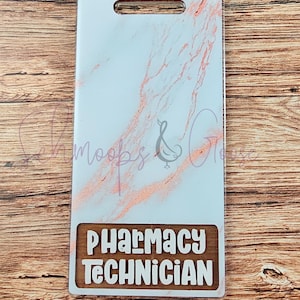 Pharmacy Technician Badge Buddy, Vertical Badge Buddy, Nurse Badge Buddy, Gift for Pharmacist, Gift for Pharmacy Tech