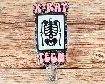 X-Ray Tech Badge Reel, Badge Tech Badge Reel, Nurse Badge Reel, Funny Nurse Badge Reel, Gift for Nurses, Interchangeable Badge Reel
