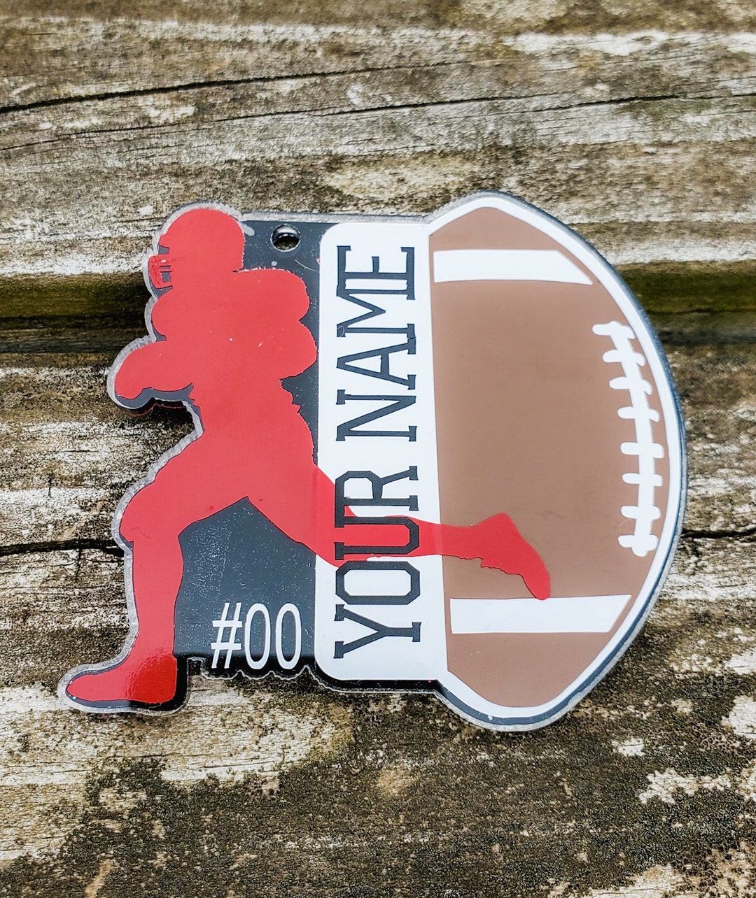 Personalized Football Bag Tag Bag ID Luggage Tag Etsy