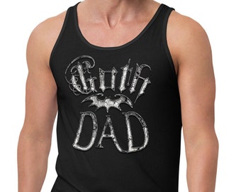 White Goth Dad with Bat Father's Day Gift Canotta da uomo
