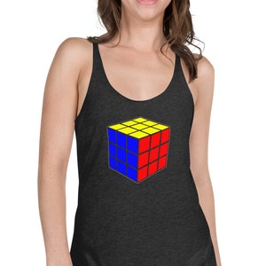 Magic Speed Puzzle Cube Gaming Women&#39;s Racerback Tank Top Shirt