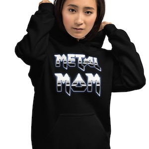 Metal Mom Heavy Metal Music Mother&#39;s Day Pullover Hoodie Sweatshirt