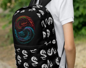 Yin Yang Backpack, Full Size W/ Water Bottle Pocket - Etsy