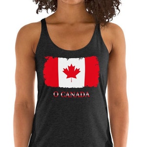 Die offizielle Flagge von Kanada Maple Leaf Frauen Racerback Tank Top Shirt