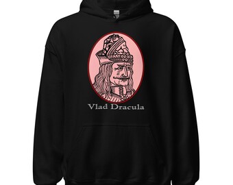 Vlad the Impaler Hoodie - Dracula Gothic Pullover Sweatshirt, Dark Aesthetic Horror, Soft Alt Fit, Unisex Occult Streetwear