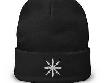 The Symbol of Chaos Embroidered Cuff Beanie