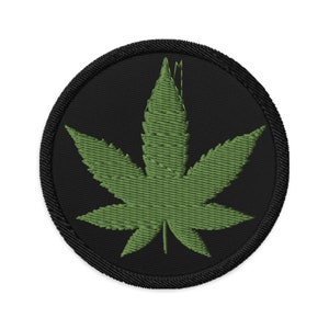 Marijuana Leaf Cannabis Plant Embroidered Patch