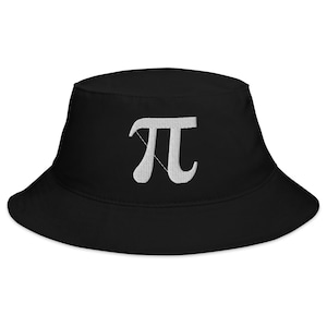 Pi Symbol π Embroidered Bucket Hat Mathematical Equation